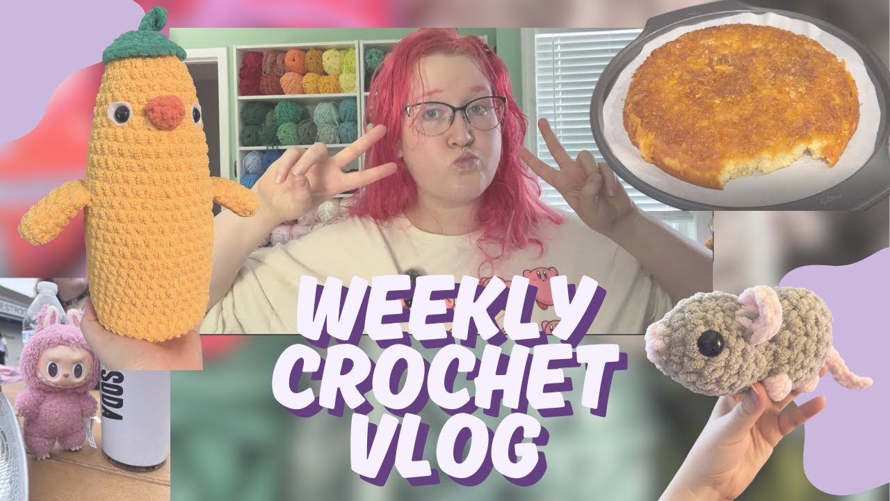 Yarn Organization, Kesha Concert, Pattern Testing, and Making Cryptids! | Weekly Crochet Studio Vlog