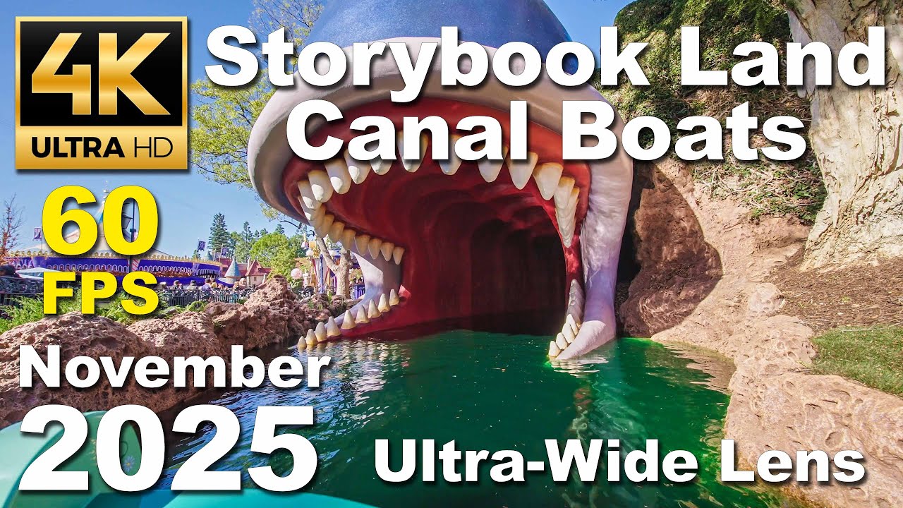 Лодки Storybook Land Canal [4K/60 кадров в секунду] — Диснейленд (Анахайм, Калифорния)