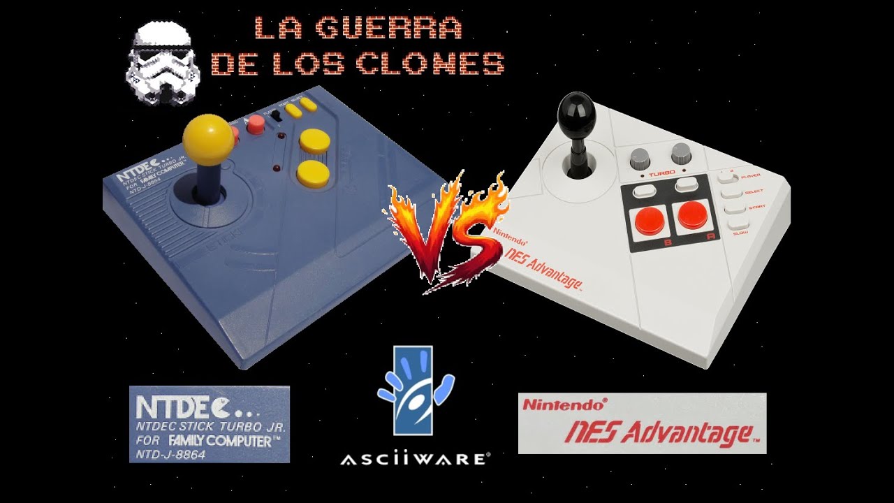NTDEC STICK TURBO JUNIOR VS NES ADVANTAGE ...ASCIIWARE???...
