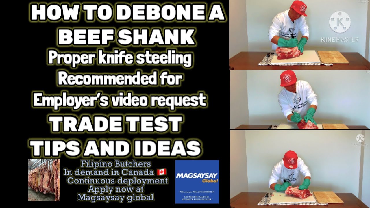 HOW TO DEBONE BEEF SHANK | PROPER KNIFE STEELING RECOMMENDED FOR EMPLOYERS VIDEO REQUEST | TRADETEST