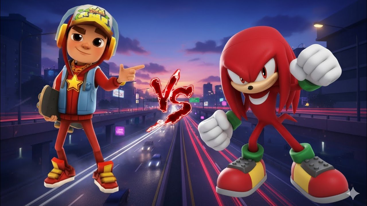 Subway Surfers Vs Sonic Dash | Red Jake Vs Knuckles | Subway Surfers New Update Gameplay YouTube