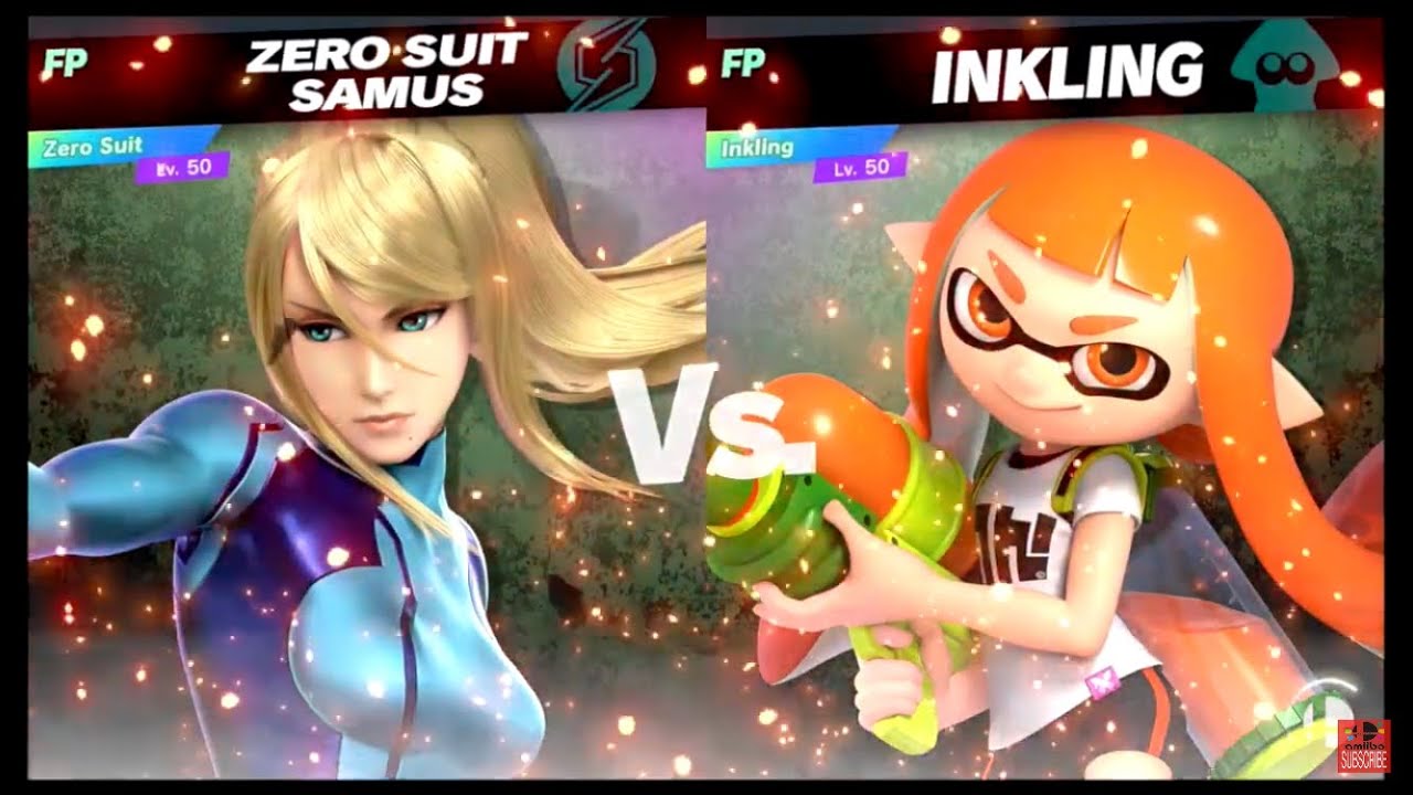 Super Smash Bros Ultimate Amiibo Fights – Zero Suit Samus vs the World #65 Samus vs Inkling