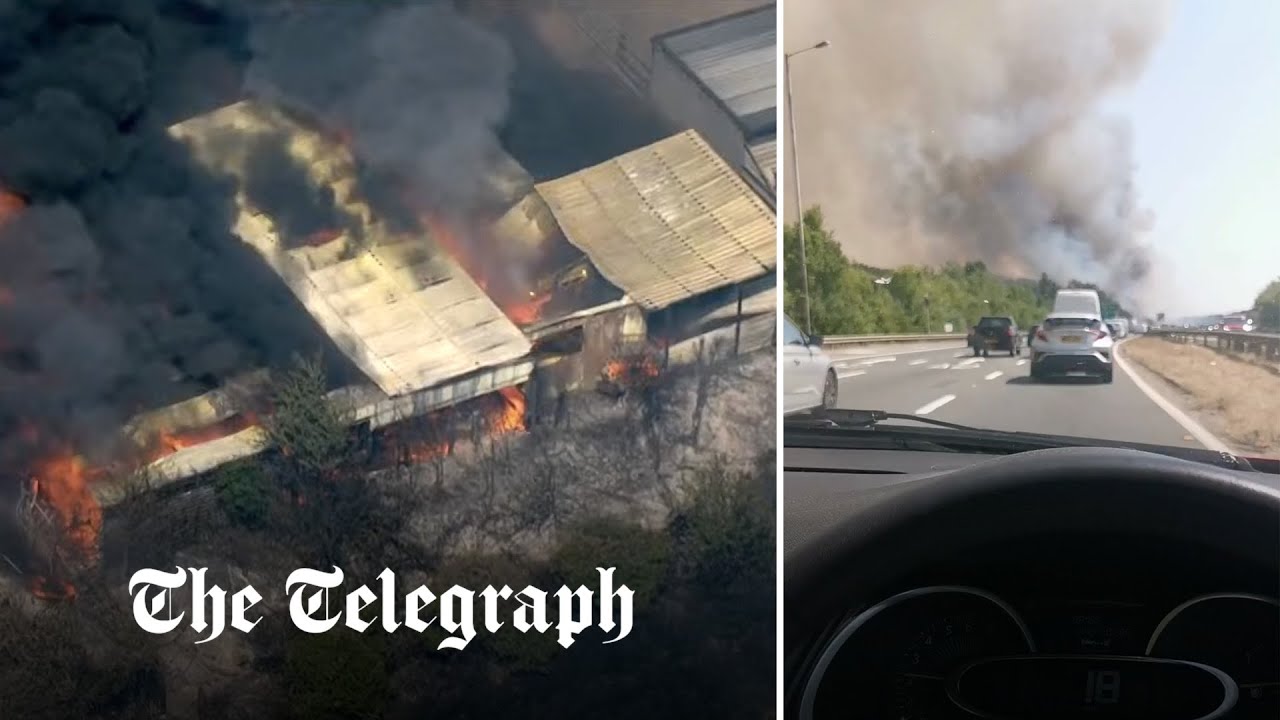 UK heatwave: Huge surge in fires across England as temperatures top 40C and major incident declared