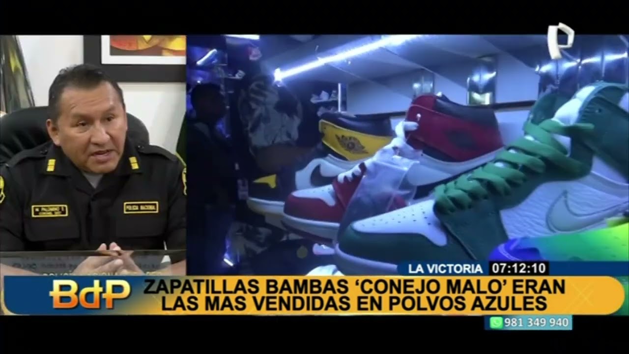 PNP incauta zapatillas bamba valorizadas por un millón de soles en Polvos Azules