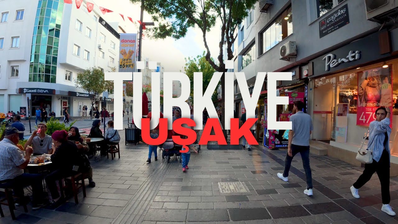 🇹🇷 ПРОГУЛКА ПО ЦЕНТРУ ГОРОДА УШАК | 4К
