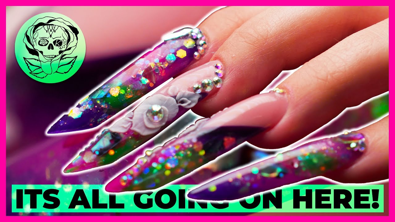 Russian Almond Acrylic Tutorial with Encapsulation & 3D Design