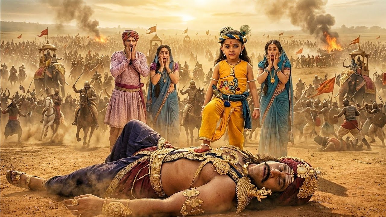 बाल कृष्ण ने यशोदा मईया के सामने कंस का किए वध | यशोमती मईया के नंदलाला | Krishan Leela 
