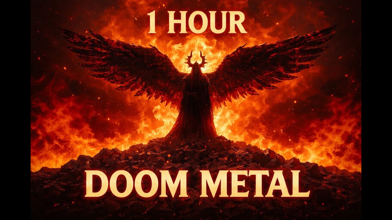 Throne of the Endless Inferno — Doom Metal Instrumental | 1 Hour