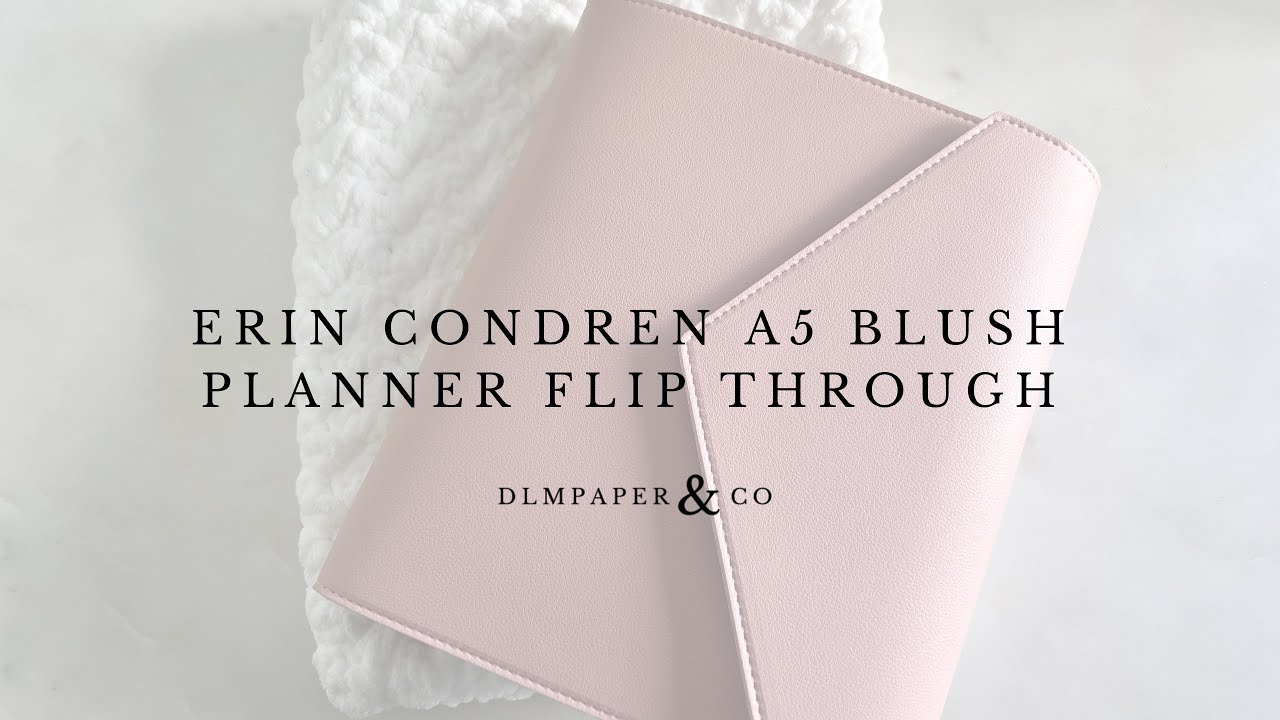 Erin Condren A5 Ring Agenda Blush Life Planner Flip Through 2022-2023 Setup