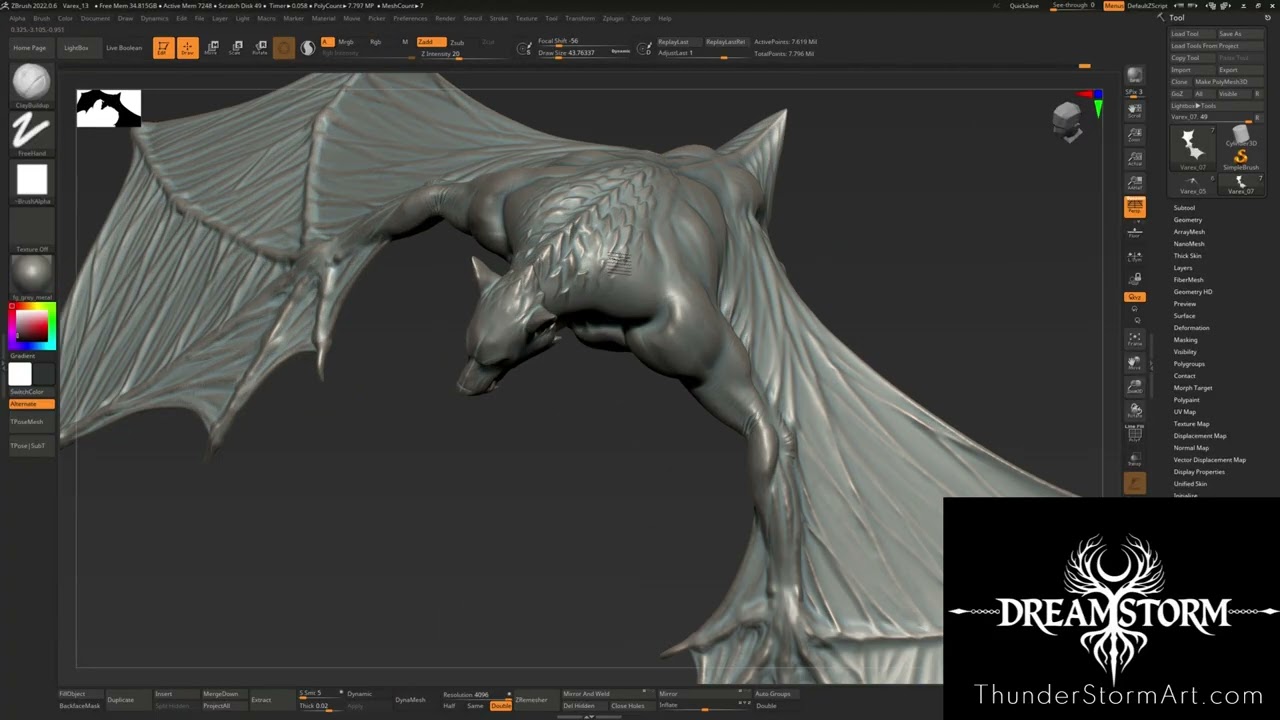 Zbrush Varex Detail Timelapse