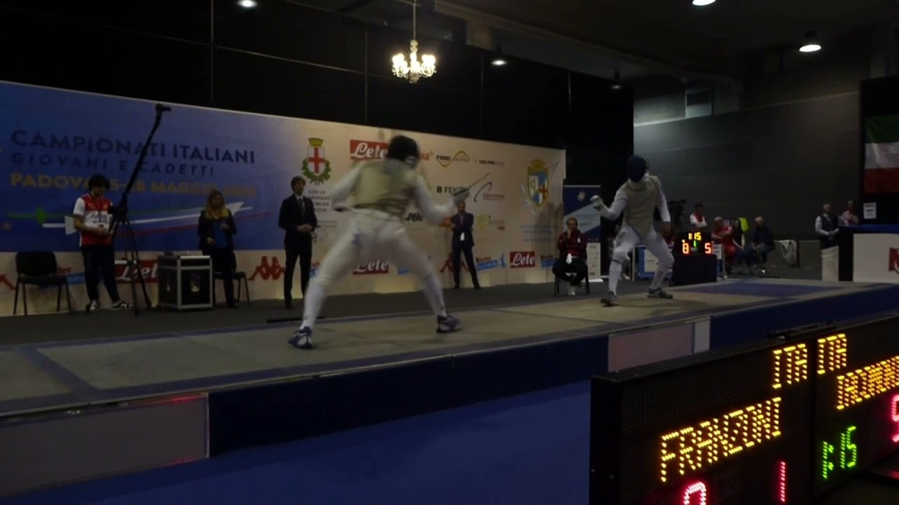 Finale di fioretto Giovani Giuseppe Franzoni VS Matteo Iacomoni
