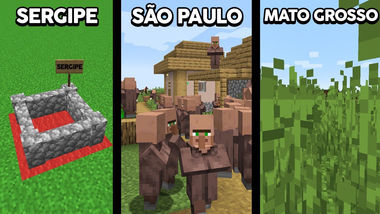 MAIS ESTADOS BRASILEIROS E PAÍSES REPRESENTADOS NO MINECRAFT!