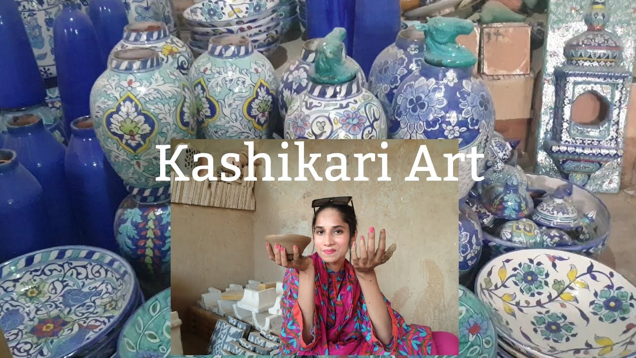 Kashikari Art (clay work) exploring blue pottery technique and process.
