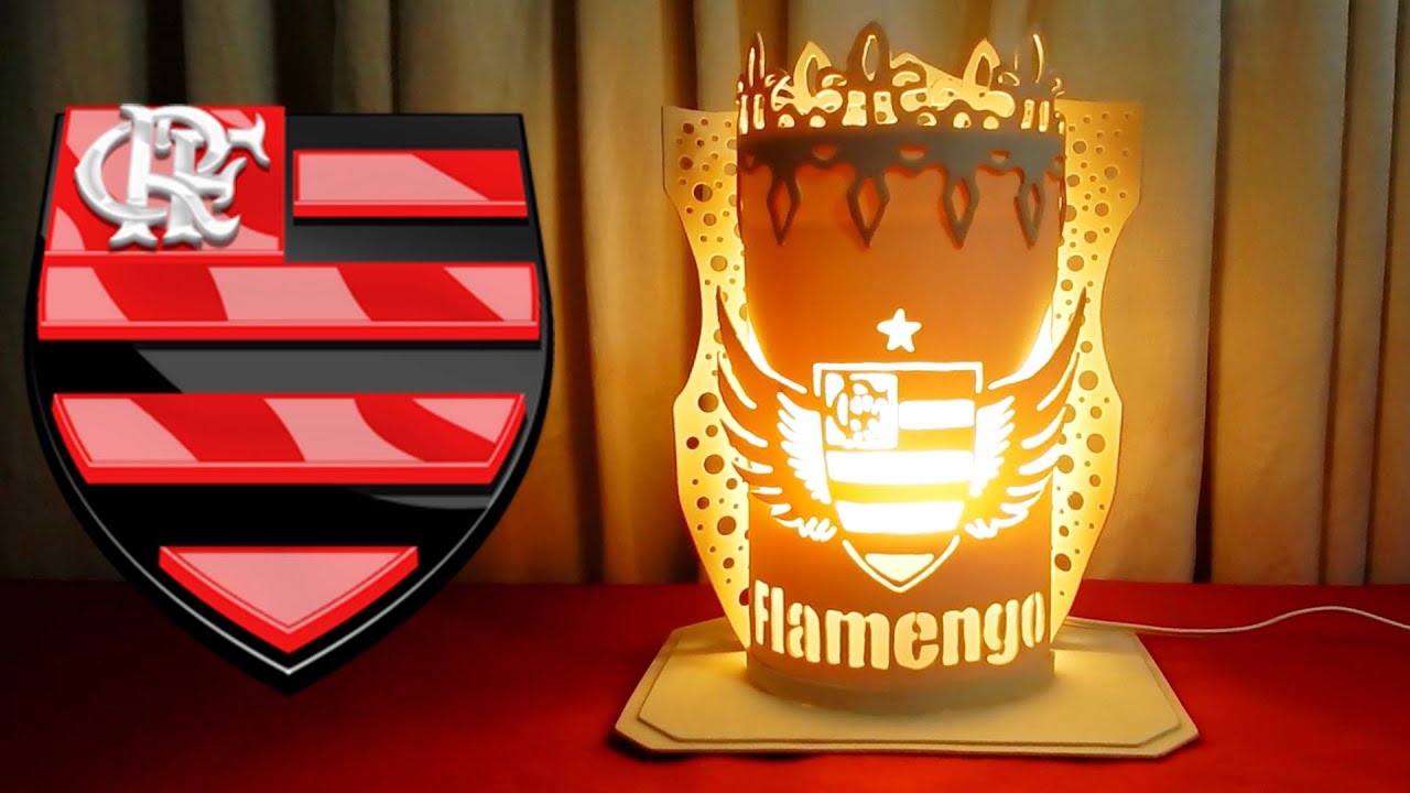 Aprenda fazer uma linda luminária de pvc Flamengo