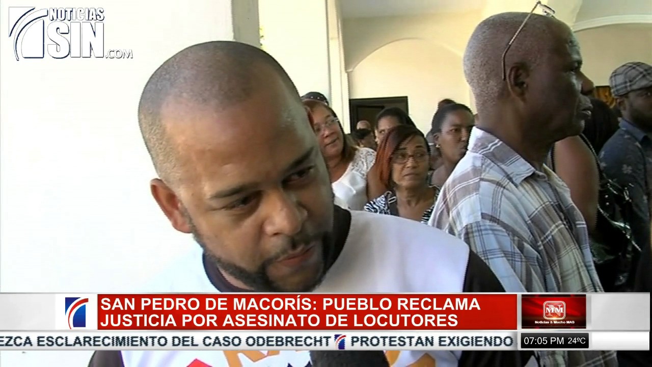 Dan último adiós a locutores asesinados en San Pedro de Macorís