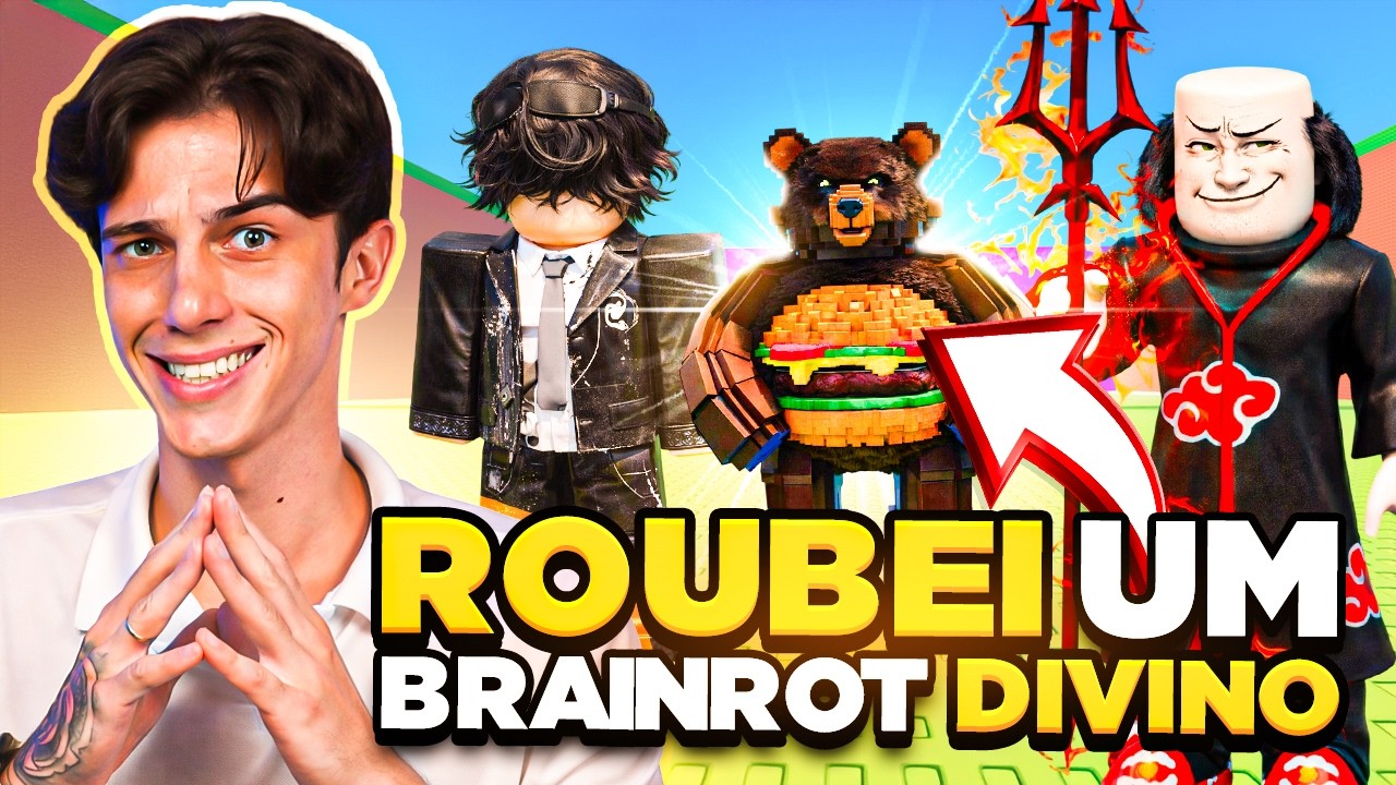 Ele confiou em mim… e eu peguei o Brainrot divino dele (Roblox)