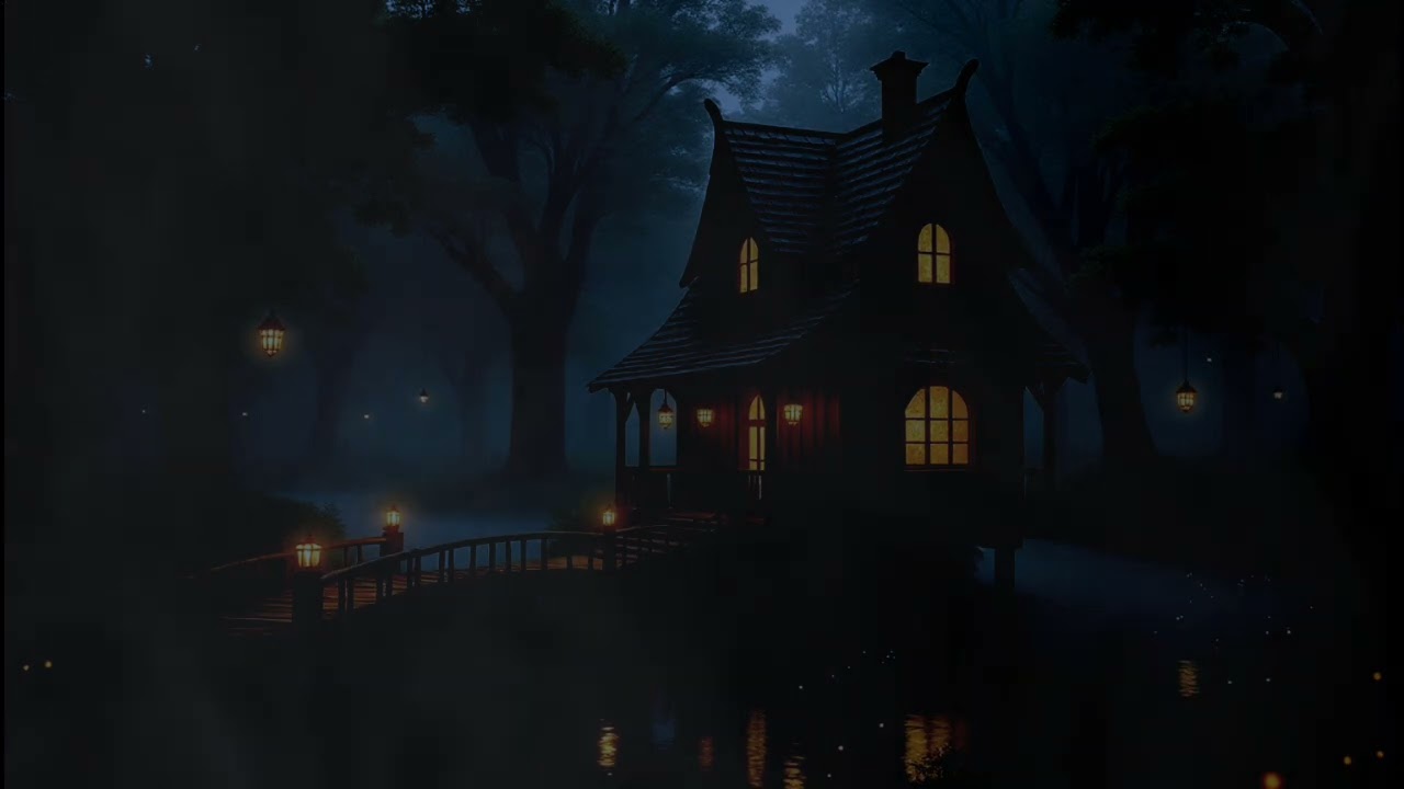 ⭐ Swamp Night Ambience 🌙 Frogs, Crickets & Gentle Rain | Deep Sleep Nature Sounds