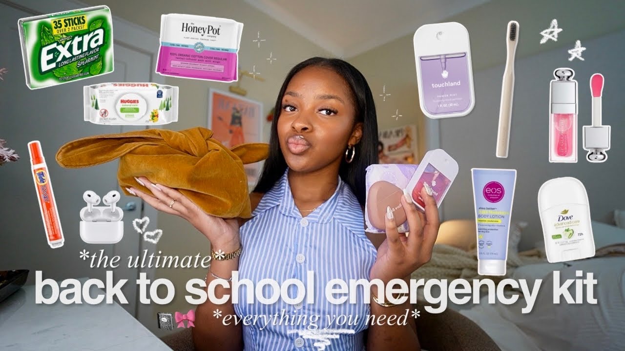 WHATS IN MY BACK TO SCHOOL EMERGENCY KIT 2025 📓🎀 // everything you need!! 