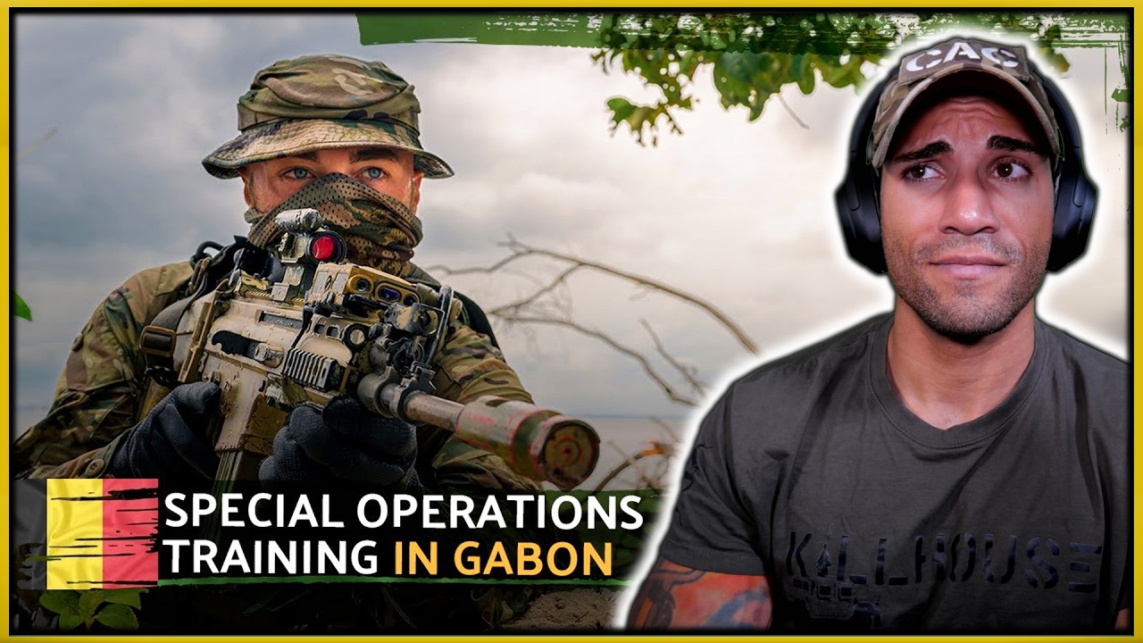 Marine reacts to Tropical Storm Exercise (Belgium SF in Gabon)