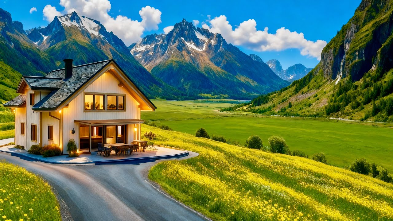 Swiss , Top 7 Most Beautiful Villages in the World + Relaxing Music , 4K