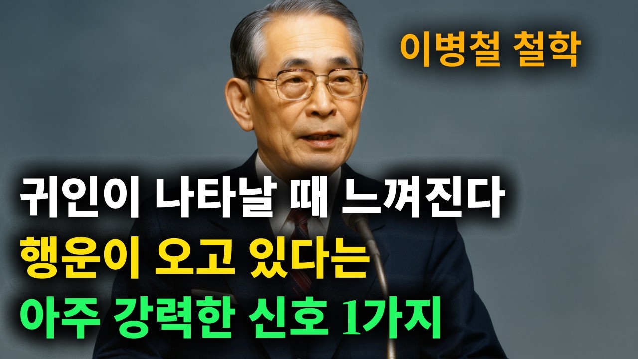 【이병철】 행운과 귀인은 이런 모습을 하고 나타난다.