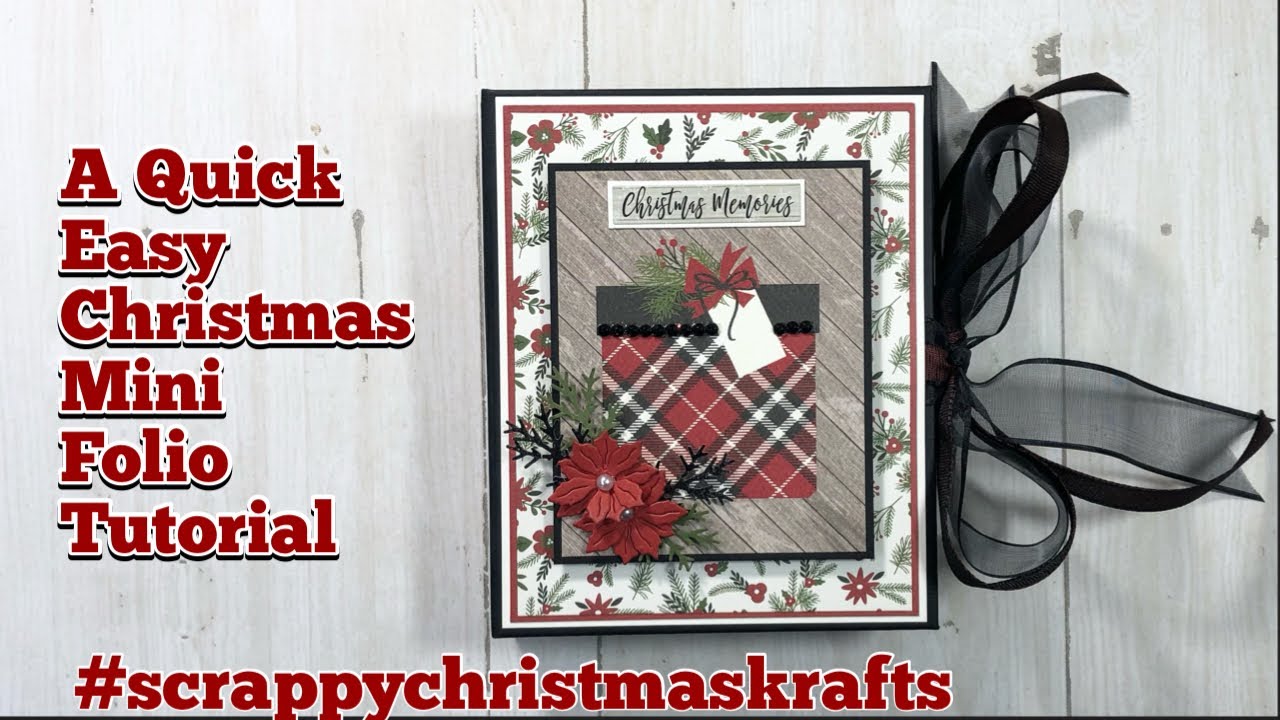 4x5 Christmas Mini Folio Tutorial #scrappychristmaskrafts a collab w/​⁠​⁠@KarolinasKrafts