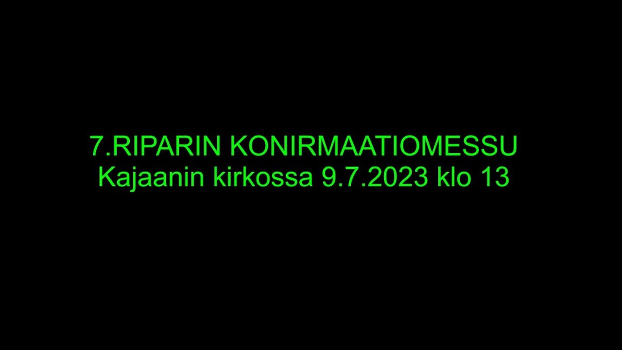 7 RIPARIN KONFIRMAATIO 2023