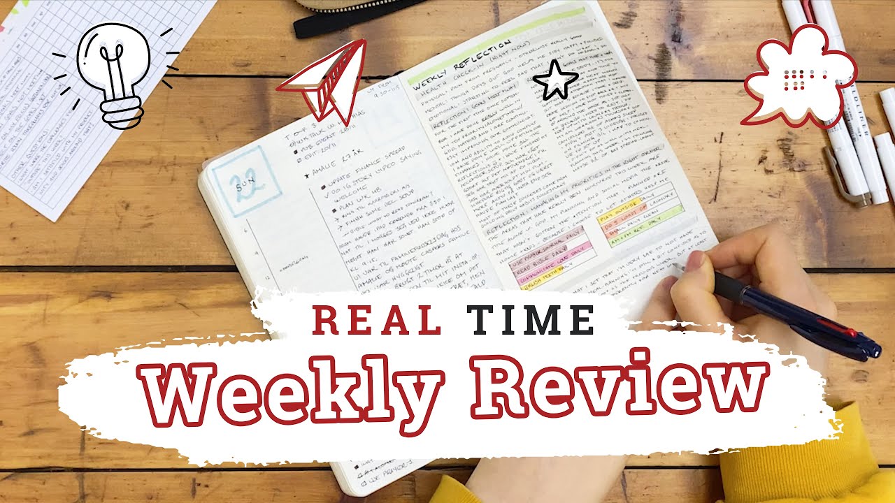 WEEKLY REVIEW in my bullet journal | Health check-in, goals review and reflecting on priorities