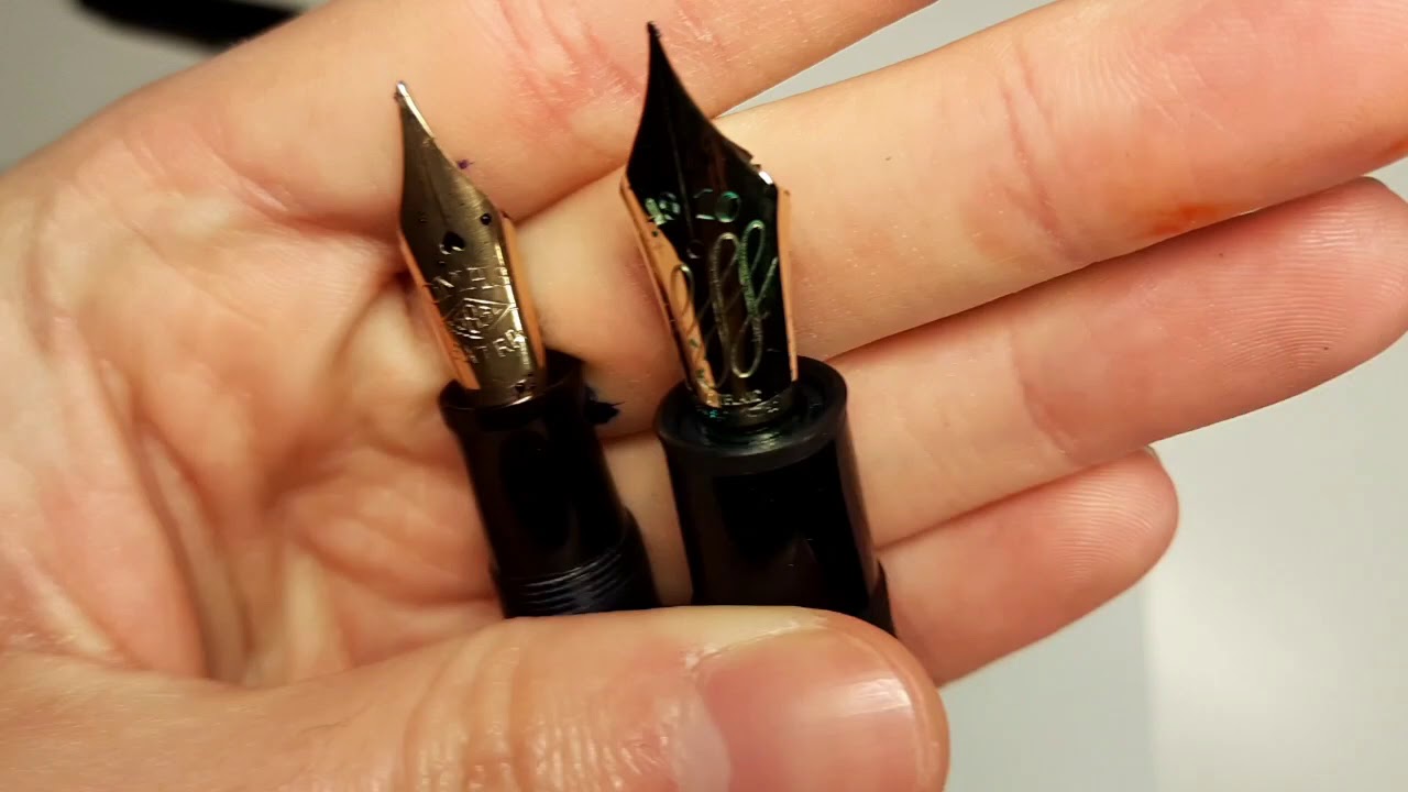 Confronto tra pennini flessibili : Omas 557 vintage vs. Montblanc 149