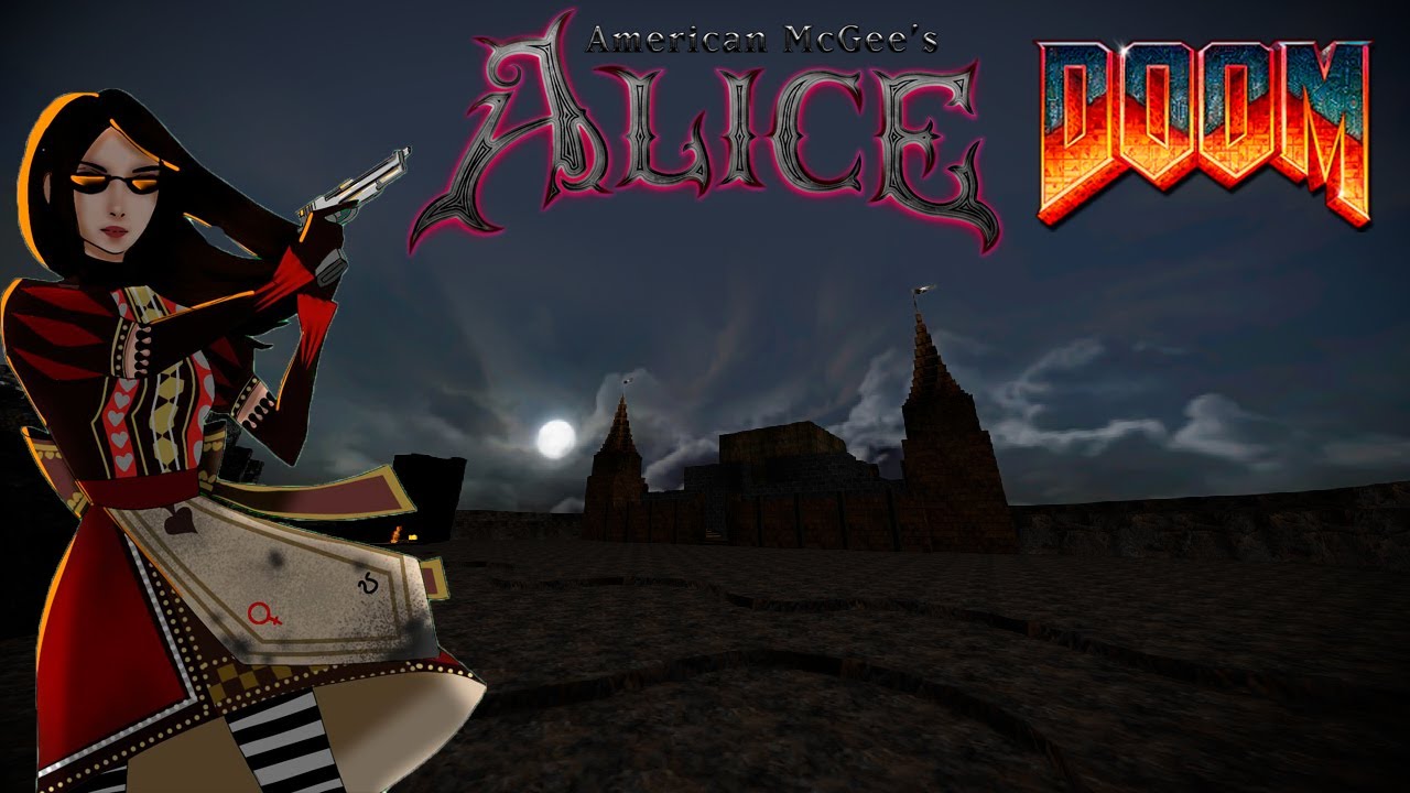 DOOM mod - Alice: Toys of Madness - Hell Ground wad - walkthrough map 01: Werewolf Moon