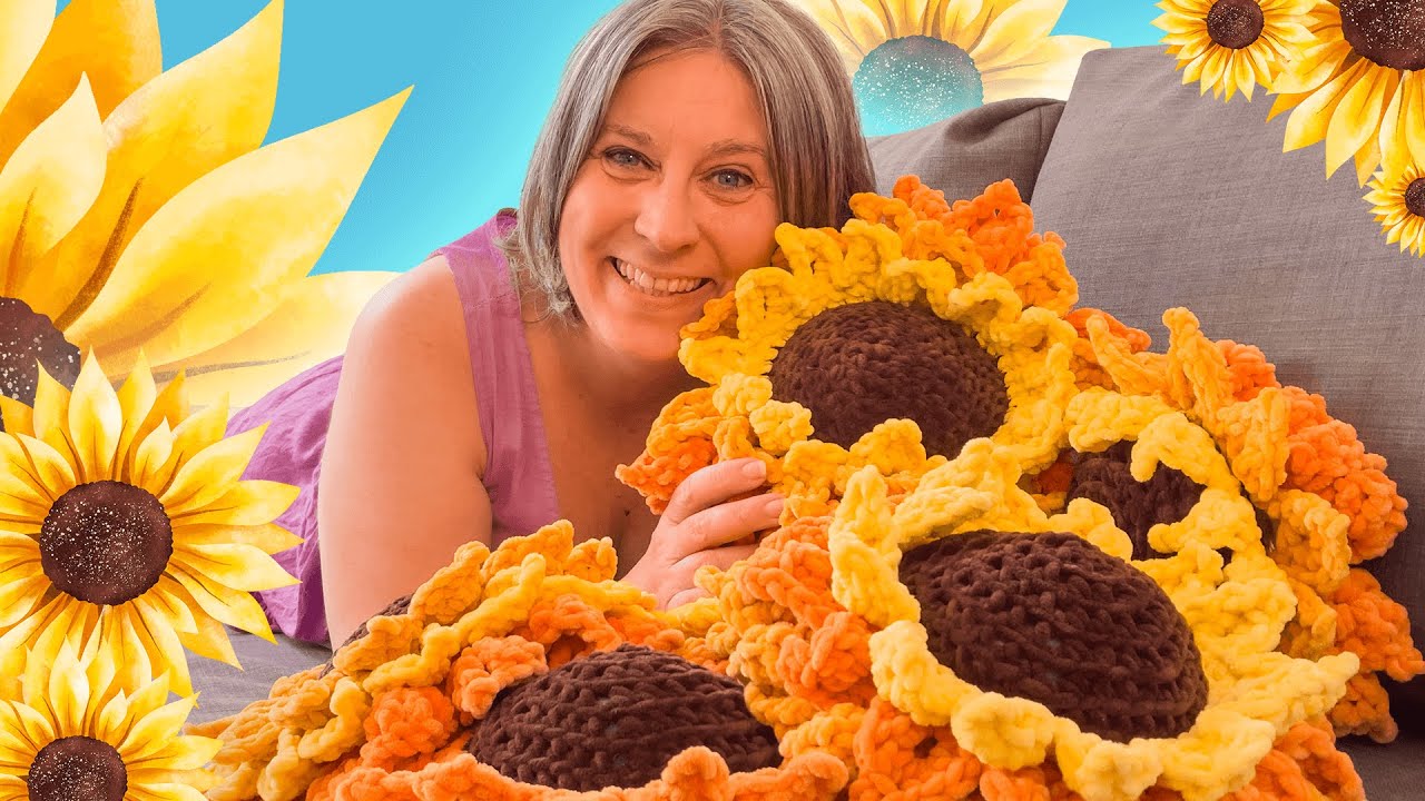 Crochet Sunflower Tutorial | Easy DIY Decor for Summer Vibes!