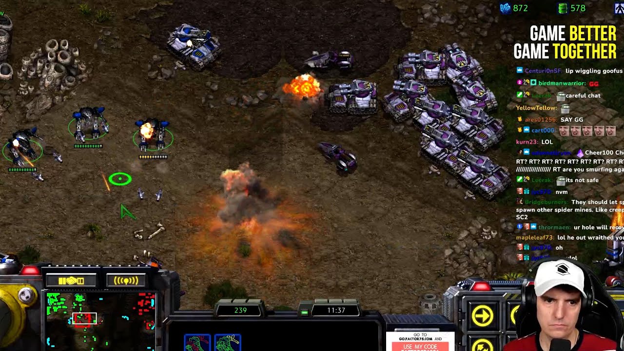 3 factory, then 2 port wraith allin vs Artosis