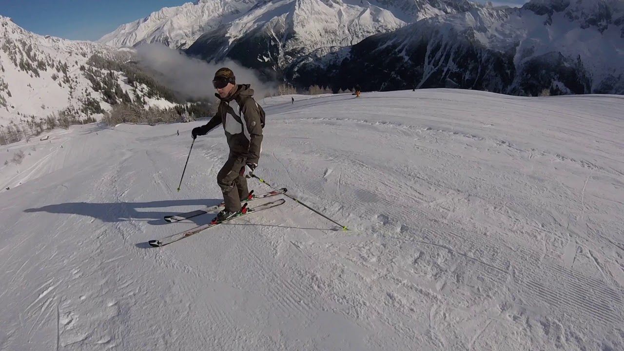 #CHAMONIX #Brevent Skiing   PISTE VLOZ BLUE RUN