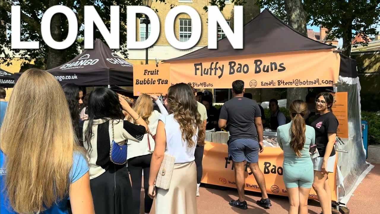 🇬🇧 LONDON STREET FOOD, WHERE LONDON'S MILLIONAIRES LIVE, EXPENSIVE CHELSEA STREET FOOD MARKET, 4K