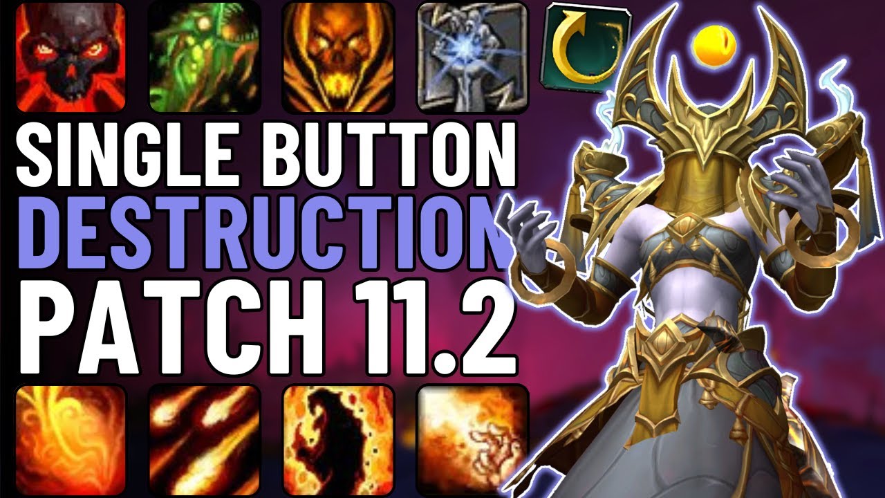 One Button Destruction Warlock Guide | Single-Button DPS in WoW Patch 11.2