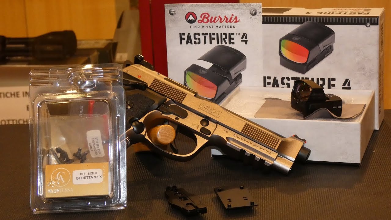 Test Nuovo Attacco Contessa Sgancio Rapido QD Pistola Semiauto Beretta 92X Red Dot Burris FastFire 4