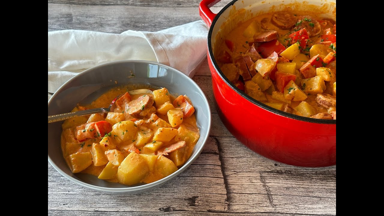 🍲 Leckeres Kartoffelgulasch mit Kabanossi 🍲 - Thermomix® TM5® / TM6®