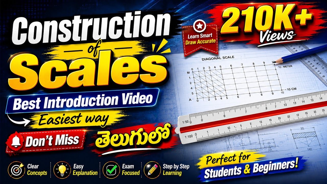 Scales in Engineering Drawing| Simple Explanation by Subhodaya Part-1