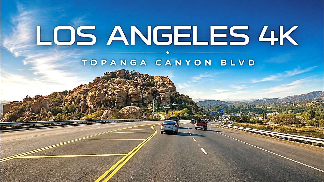 4K Los Angeles California. Topanga Canyon Blvd