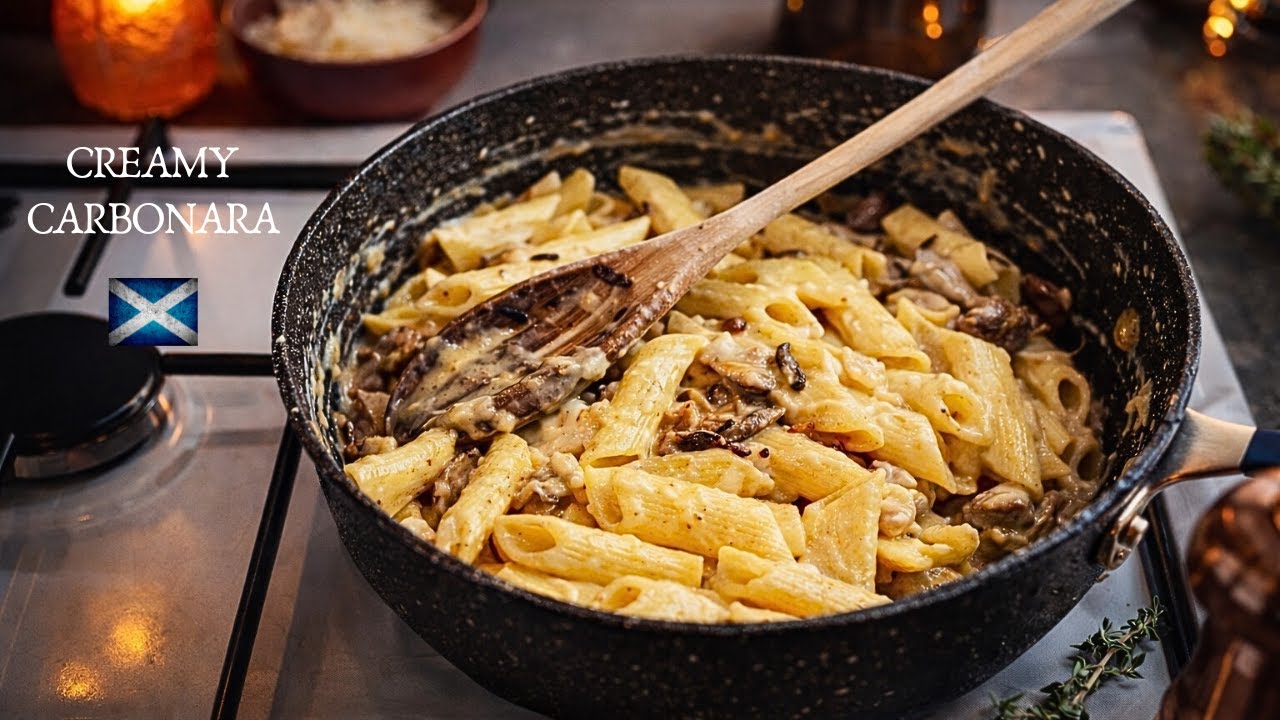 The easiest Creamy Carbonara :) Recipe & cook with me!
