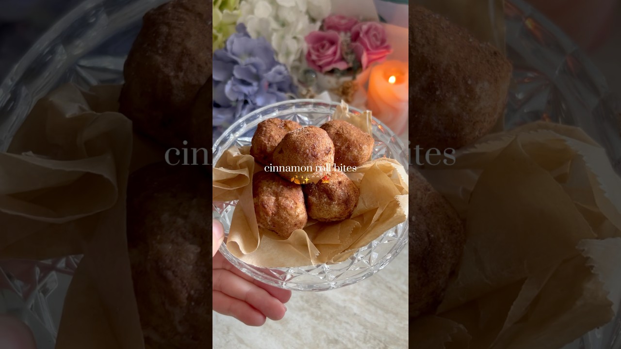 3-ingredient cinnamon roll bites🍁🧡| #baking #dessert #gilmoregirls #bakingtherapy #cinnamon