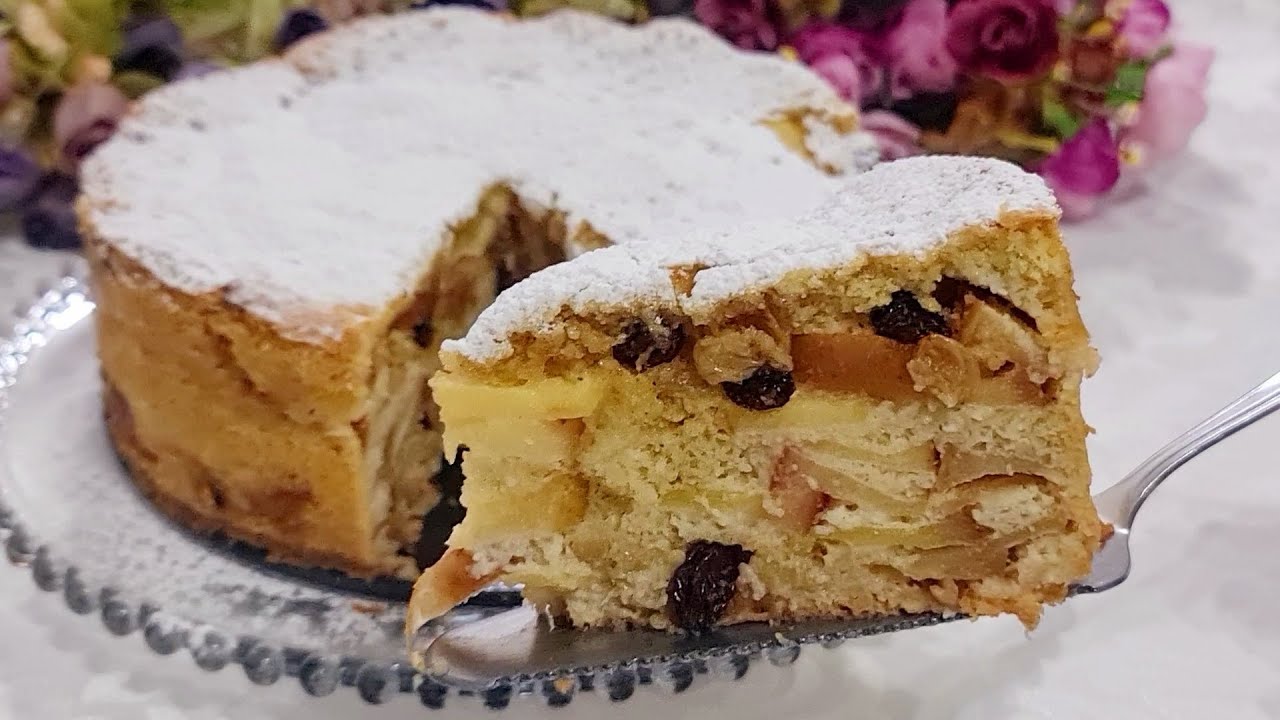 Яблочный пирог! С большим количеством яблок и минимумом ингредиентов!