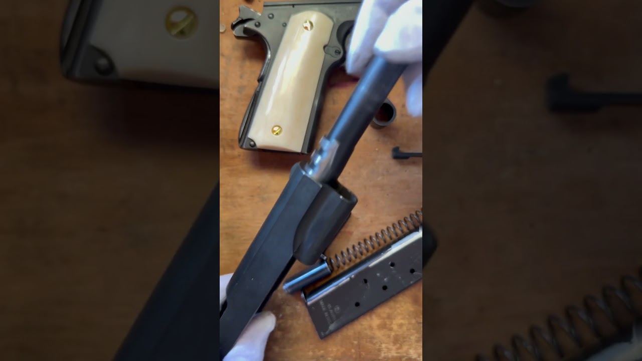1911 ASMR disassembly and reassembly #asmr #asmrsounds #gunsmith #guns #asmrgun #1911 #45 #colt