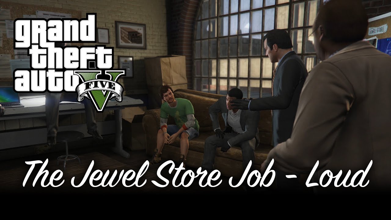 GTA V - The Jewel Store Job (Loud Approach) [100% Gold Medal Mission Walkthrough]