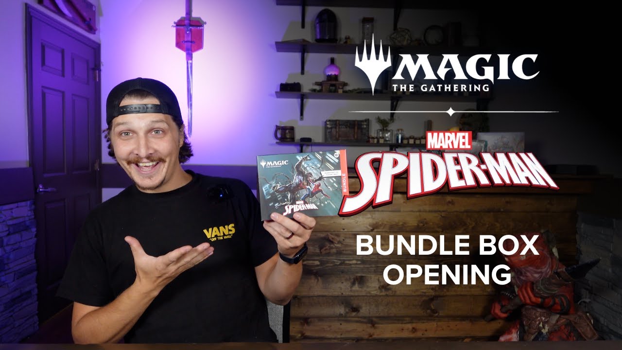 What's in an MTG Spider-Man Bundle? Magic: The Gathering Universes Beyond Spider-Man Box Opening!