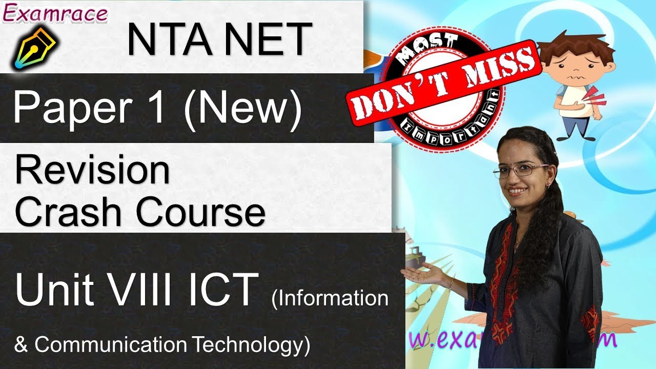 NTA UGC NET JRF Paper 1 Unit-VIII ICT - Crash Course Revision | English New Topics