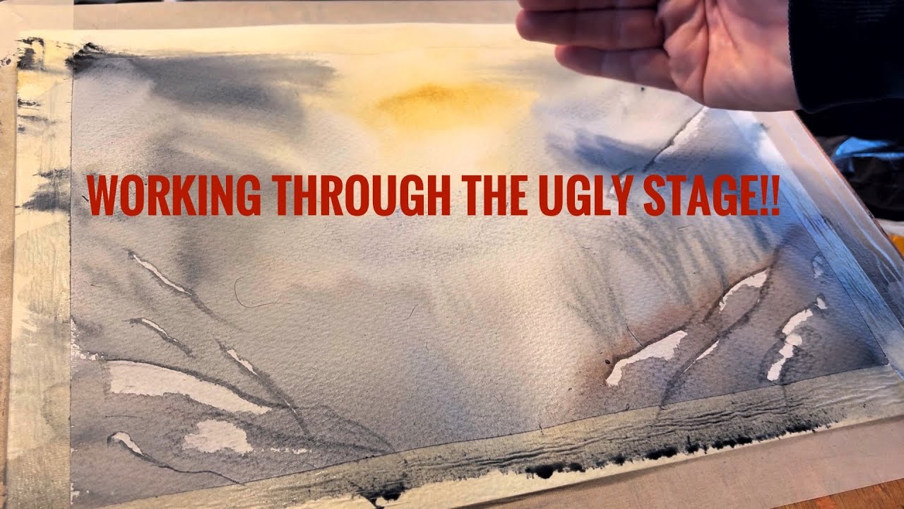 Messy ugly stage in your watercolor painting? Watch this!