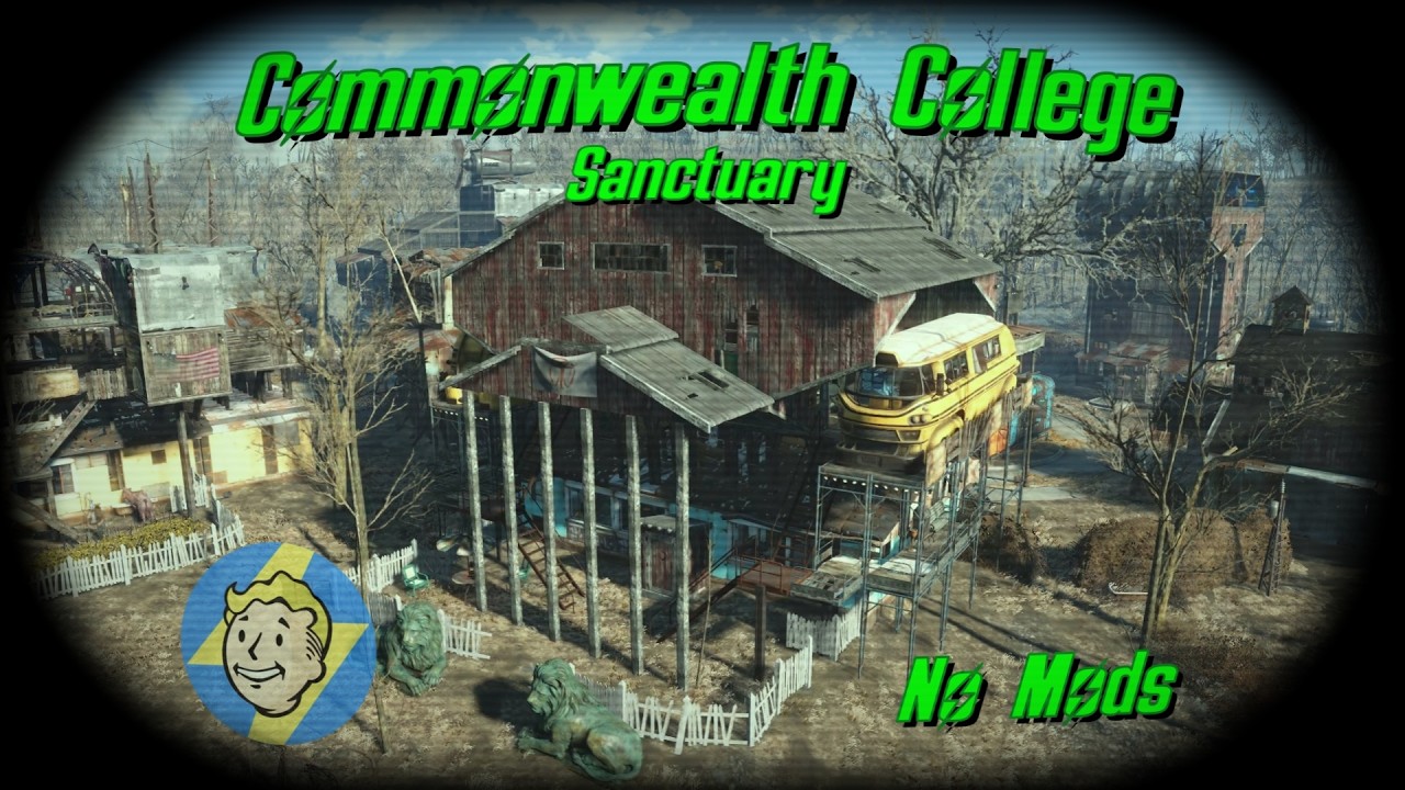 Commonwealth College - Fallout 4 Settlement Build - Sanctuary (No Mods)