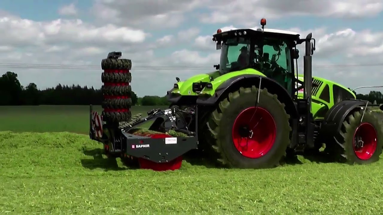 GPS - Silage 2022 das einbringen , verteilen u. Walzen ( verdichten) mit Claas Axion 930