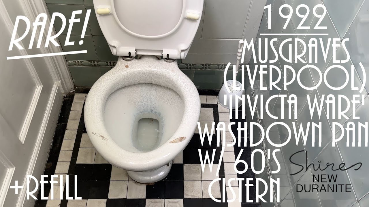 2024 Re-take:1922 Musgrave's (Liverpool) 'Invicta Ware' Pan w/ 60's Shires HL 'New Duranite' Cistern